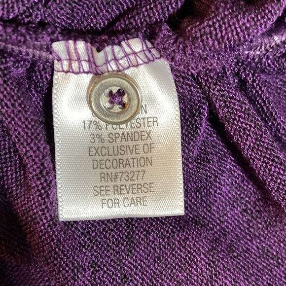 Croft & Barrow dark plum knit top. Size 3X - Picture 5 of 8